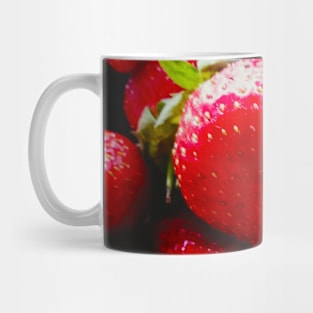 Juicy Red Strawberries Retro Aesthetic Photography Artwork Mug